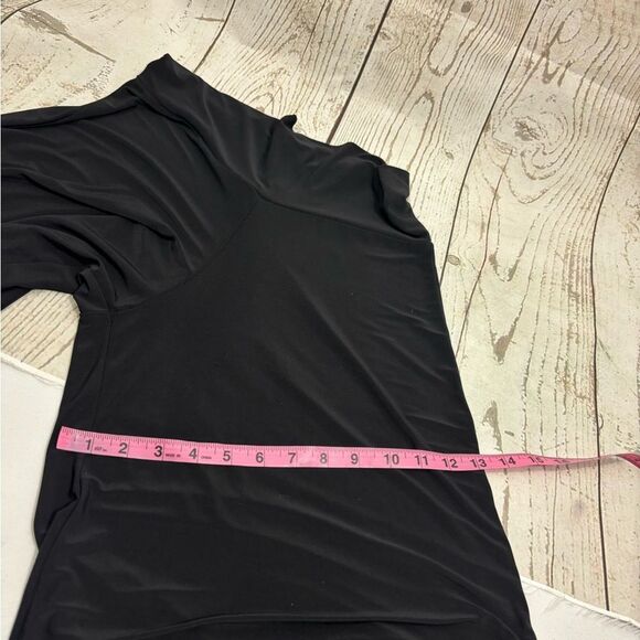 Last Tango Women’s Pants Black Stretch Extra Wide Leg Raw Hem - Picture 8 of 11